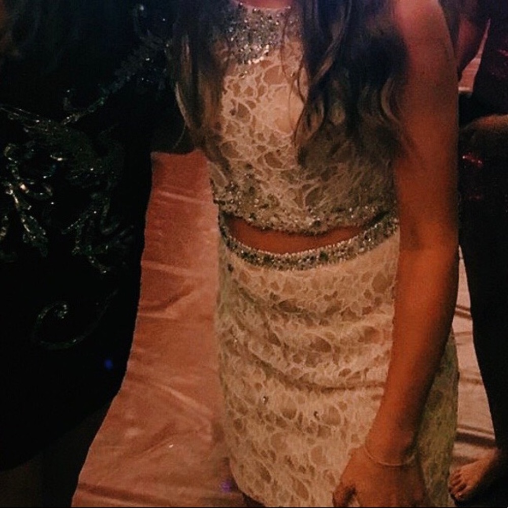 Two piece homecoming dress